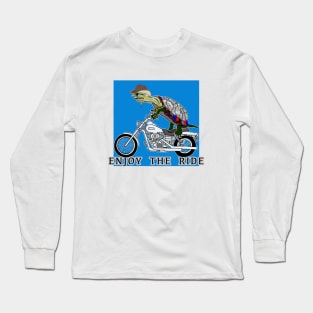 Turtles, Painted Turtle, Cowboy Turtle, Motorcycle Rider, Enjoy the Ride, Painted Turtles, Illinois Long Sleeve T-Shirt